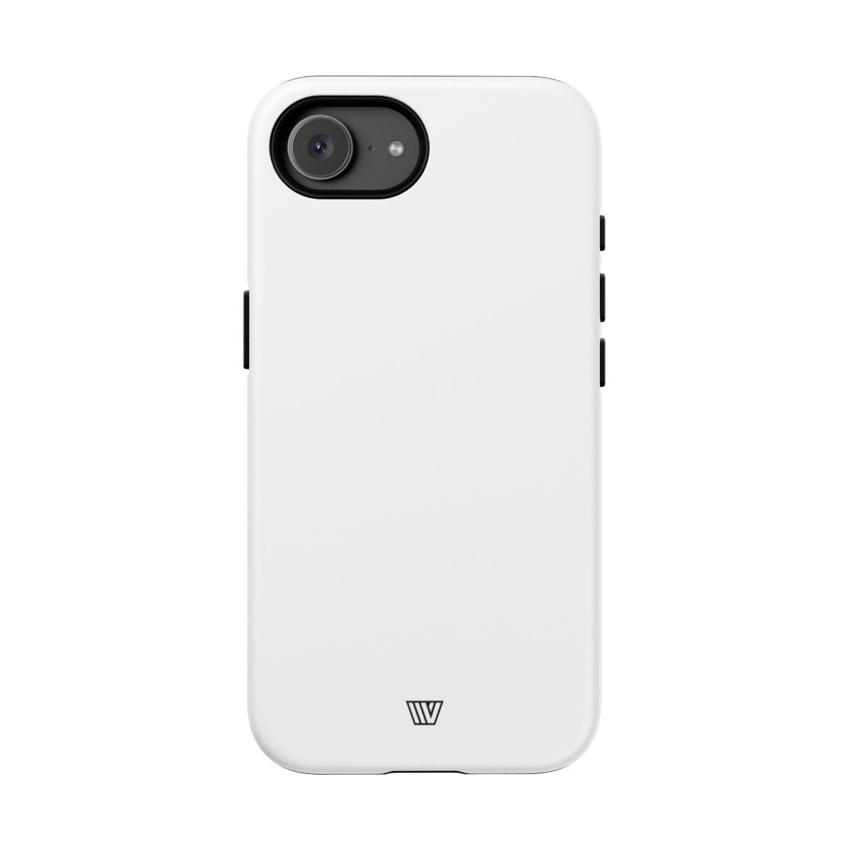 All White Tough Phone Case Protective Dual-Layer Polycarbonate Shell