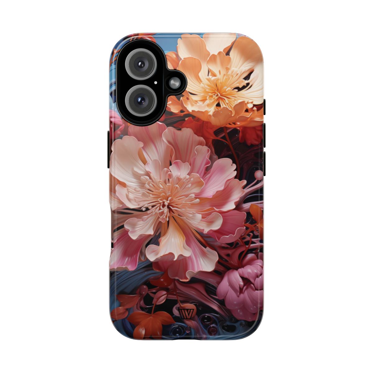 Paint Swirl Flowers Tough Phone Case