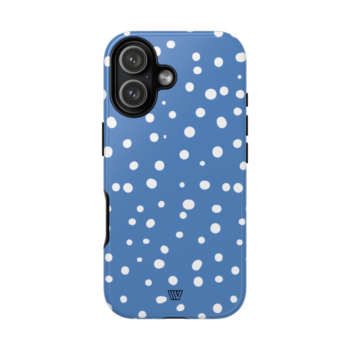 Dusty Blue Dots Tough Phone Case Dual-Layer Protection