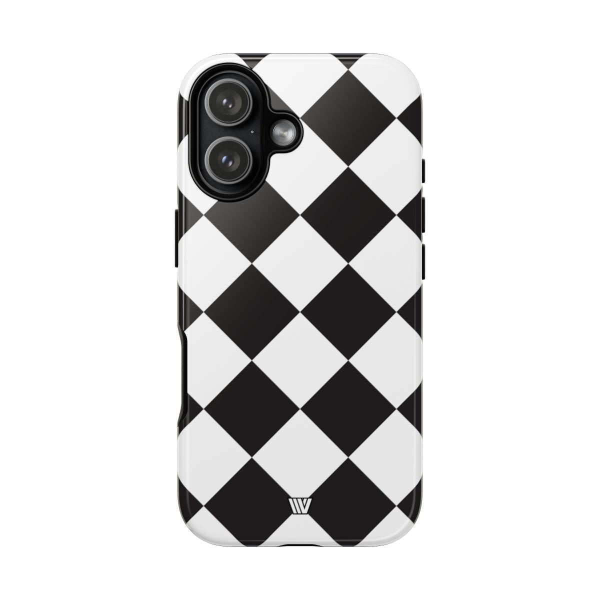 Black & White Diamond Tough Phone Case Dual-layer Protection