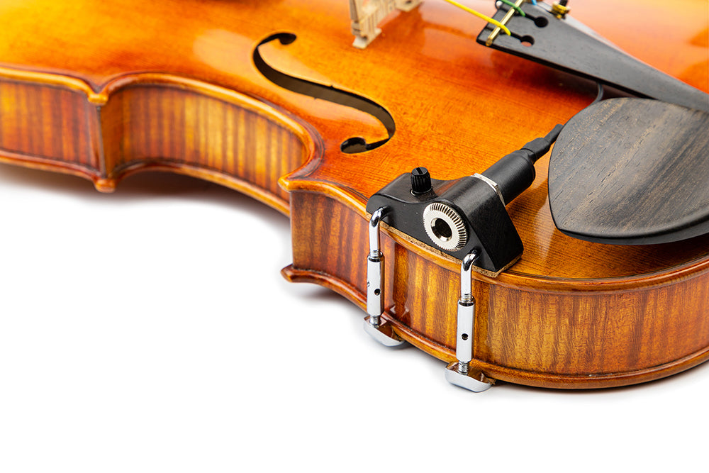 KNA VV-3V Portable Piezo Violin/Viola Pickup With Volume Control - Ebony-NEW