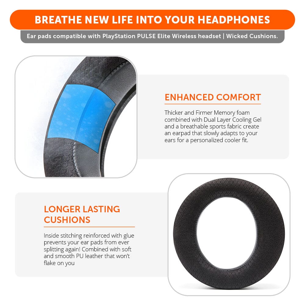 Cooling Gel Earpads PlayStation Pulse Elite Wireless WC FreeZe Pulse Elite