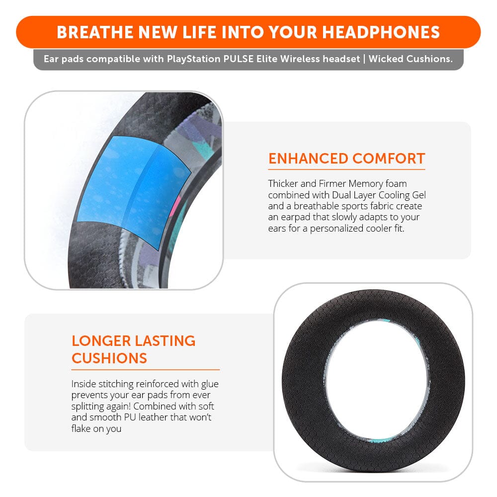 Cooling Gel Earpads PlayStation Pulse Elite Wireless WC FreeZe Pulse Elite