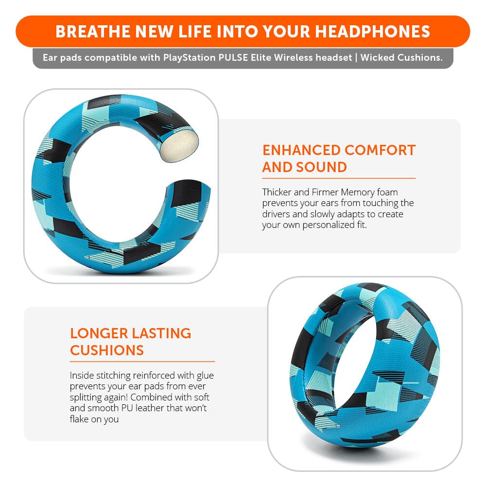 PlayStation Pulse Elite PU Leather Earpads WC PadZ Pulse Elite