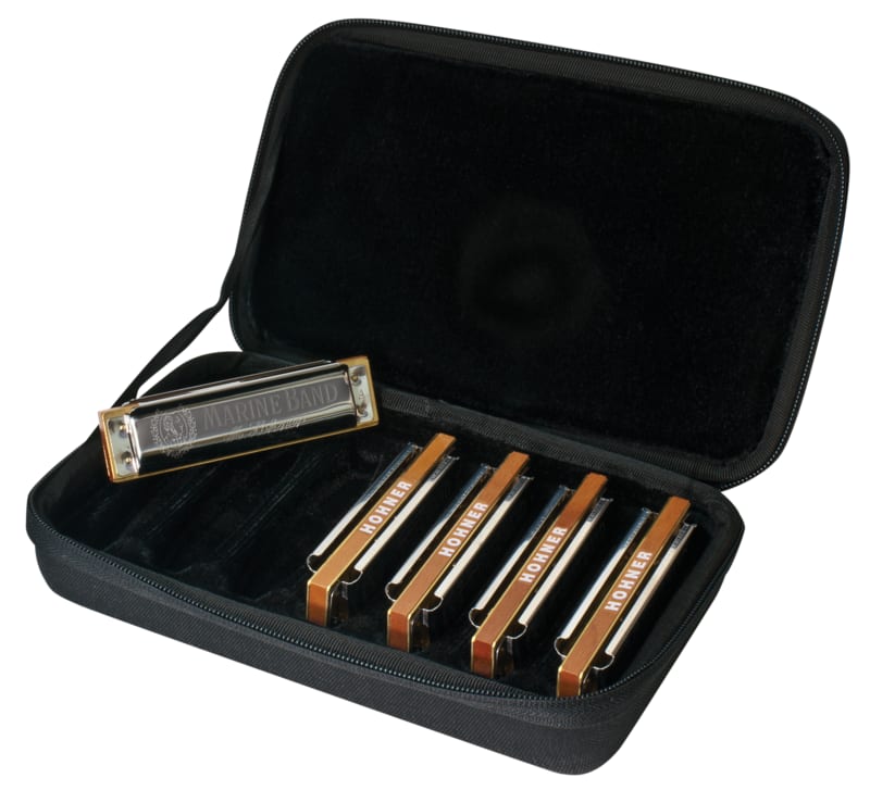 Hohner Marine Band 1896 5-piece Harmonica Set with Case-NEW