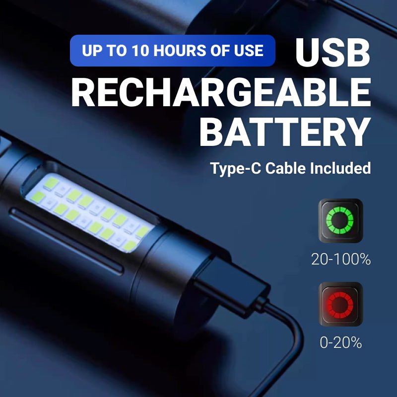 Emergency Flashlight Long-Lasting Beam Flashlight Poclink