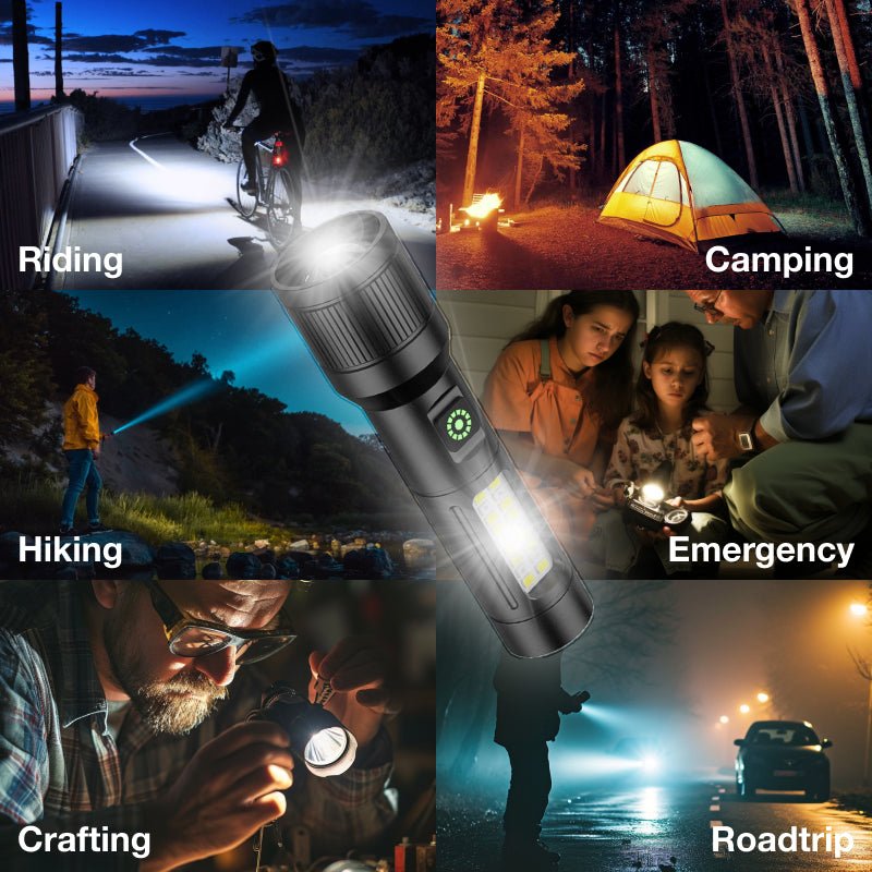 Emergency Flashlight Long-Lasting Beam Flashlight Poclink