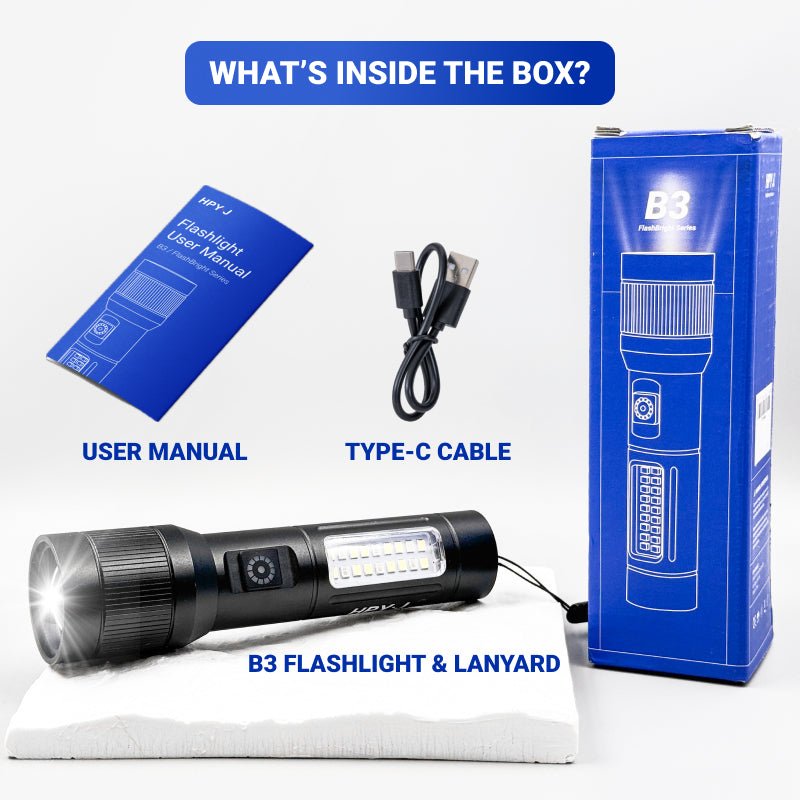 Emergency Flashlight Long-Lasting Beam Flashlight Poclink
