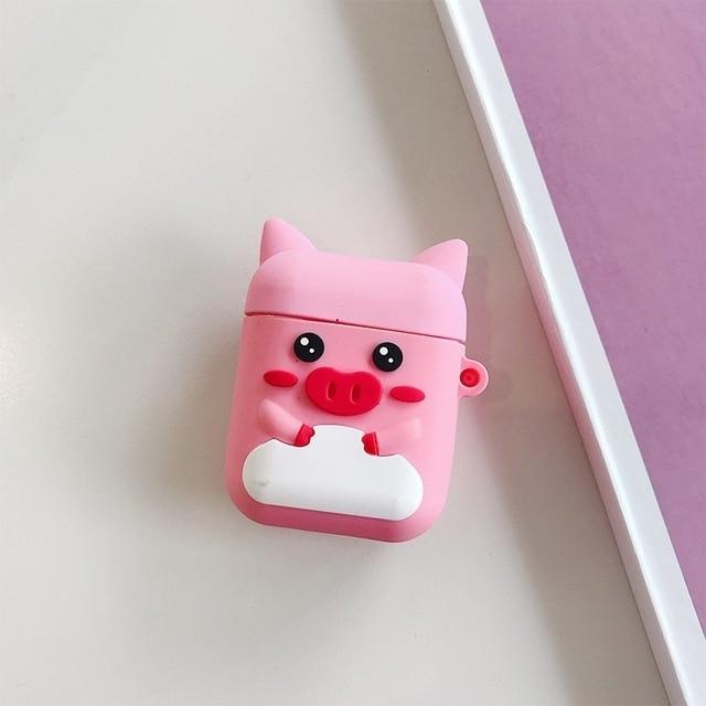 Cartoon Character Shock-Resistant Silicone Apple Airpods Case