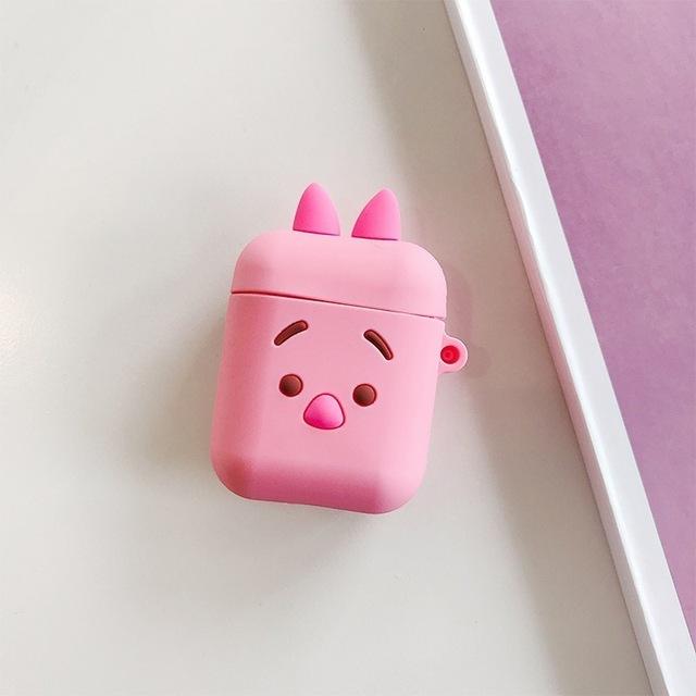 Cartoon Character Shock-Resistant Silicone Apple Airpods Case