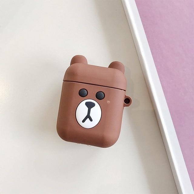 Cartoon Character Shock-Resistant Silicone Apple Airpods Case