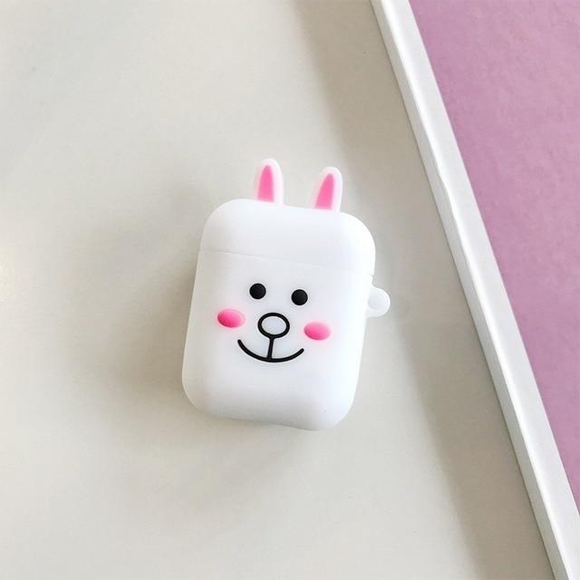 Cartoon Character Shock-Resistant Silicone Apple Airpods Case
