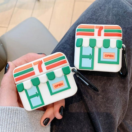 Cartoon Cute Convenience Store Airpods Pro Case Shock-Resistant Silicone Fitted Case Apple Airpods