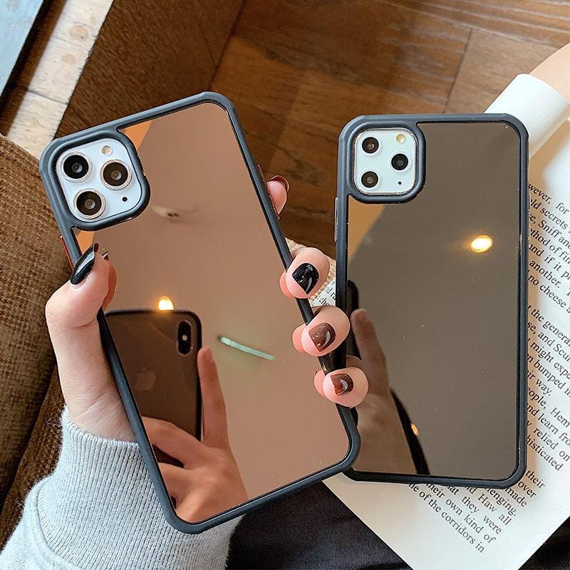 Luxury Mirror Bumper Frame iPhone Case High-Quality TPU Silicone