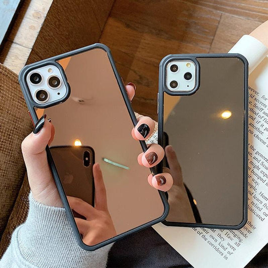 Luxury Mirror Bumper Frame iPhone Case High-Quality TPU Silicone