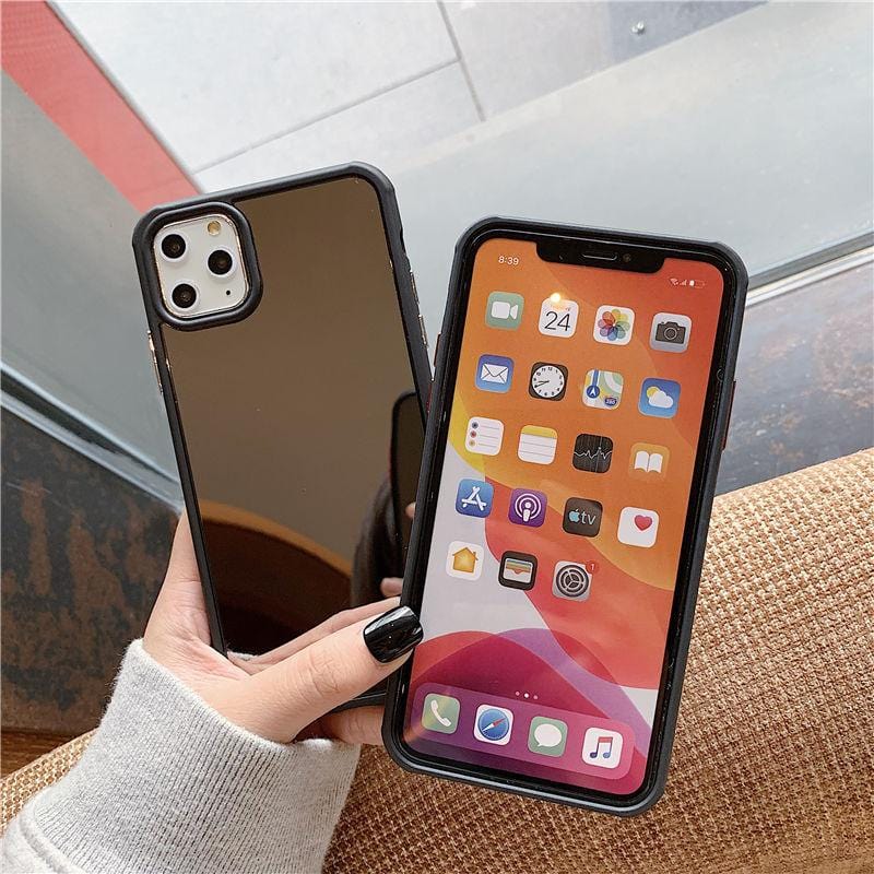 Luxury Mirror Bumper Frame iPhone Case High-Quality TPU Silicone