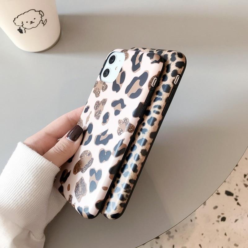 Leopard Print Durable Lanyard iPhone Case