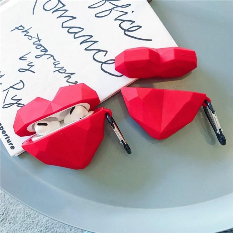 Cute Heart Love Shock-Resistant Silicone Airpods Pro Case Apple