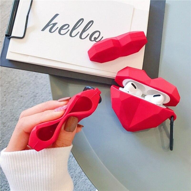 Cute Heart Love Shock-Resistant Silicone Airpods Pro Case Apple