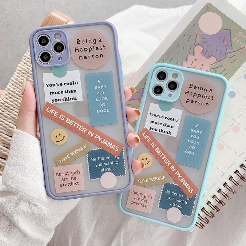 Cute Label Words Full Body Protective iPhone Case Apple