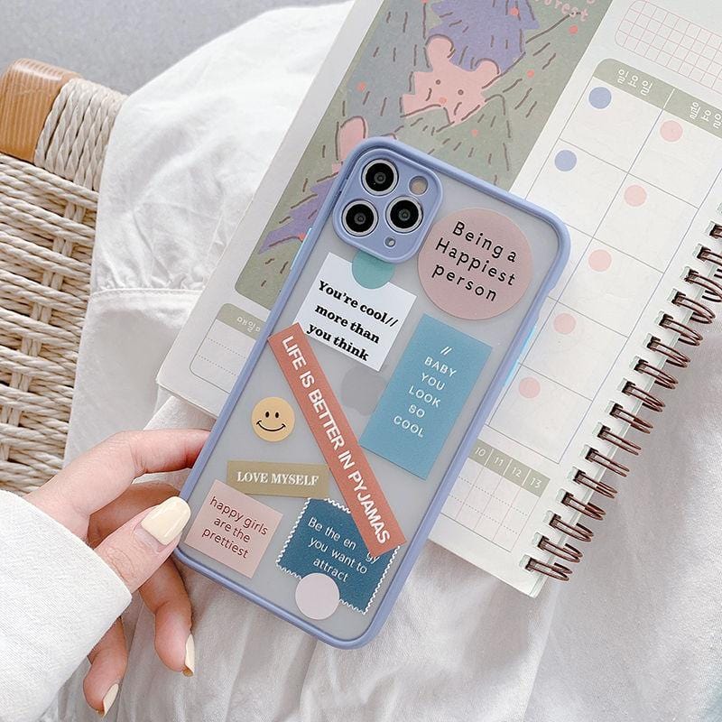 Cute Label Words Full Body Protective iPhone Case Apple