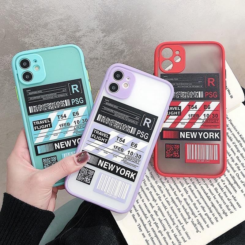 Shockproof Travel Label TPU iPhone Case Apple