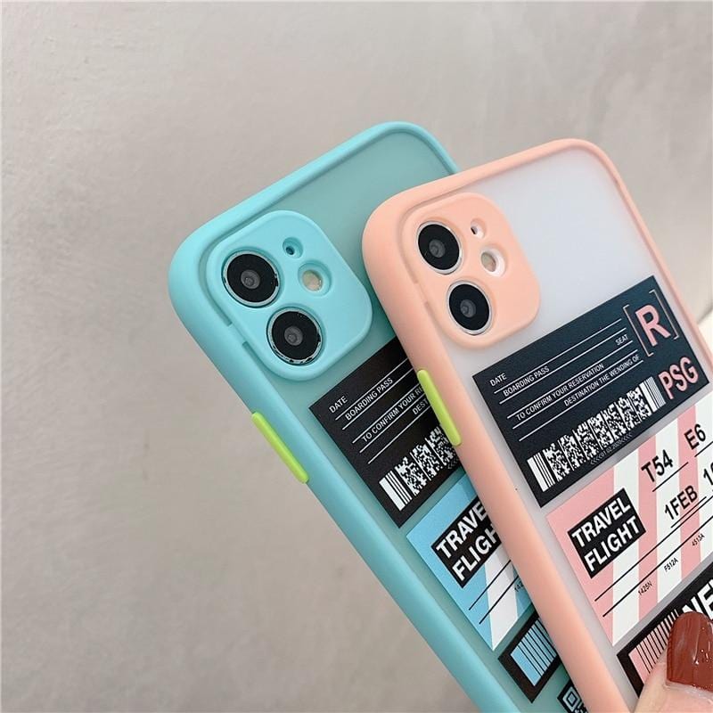 Shockproof Travel Label TPU iPhone Case Apple