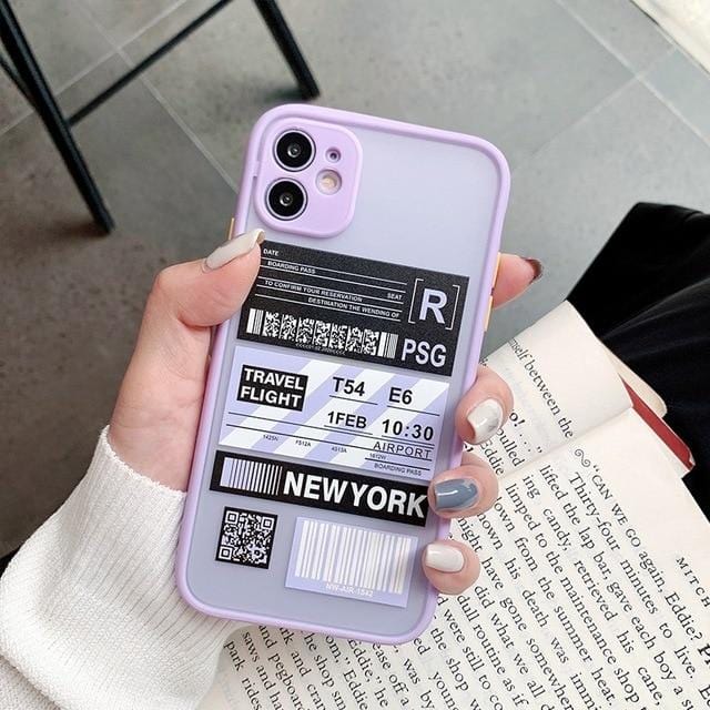 Shockproof Travel Label TPU iPhone Case Apple