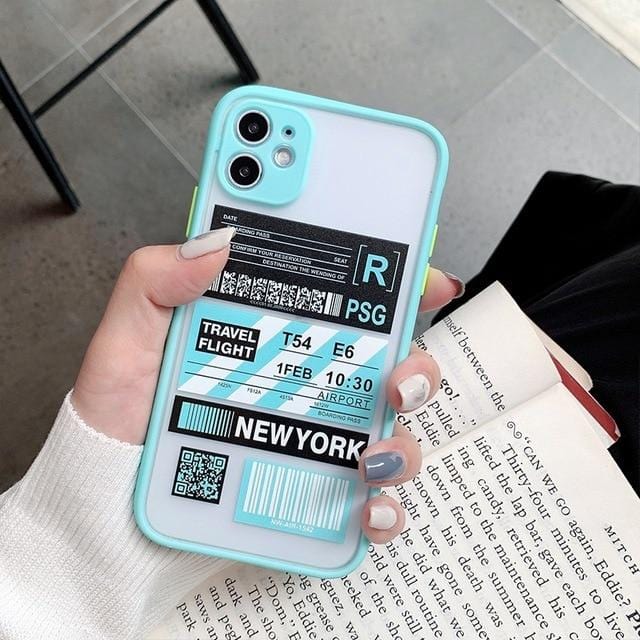 Shockproof Travel Label TPU iPhone Case Apple