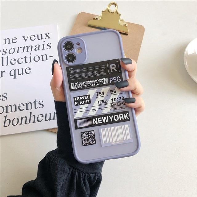 Shockproof Travel Label TPU iPhone Case Apple