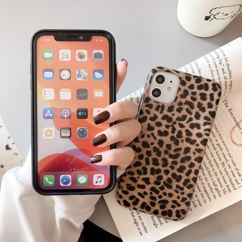 Leopard Print Durable Lanyard iPhone Case