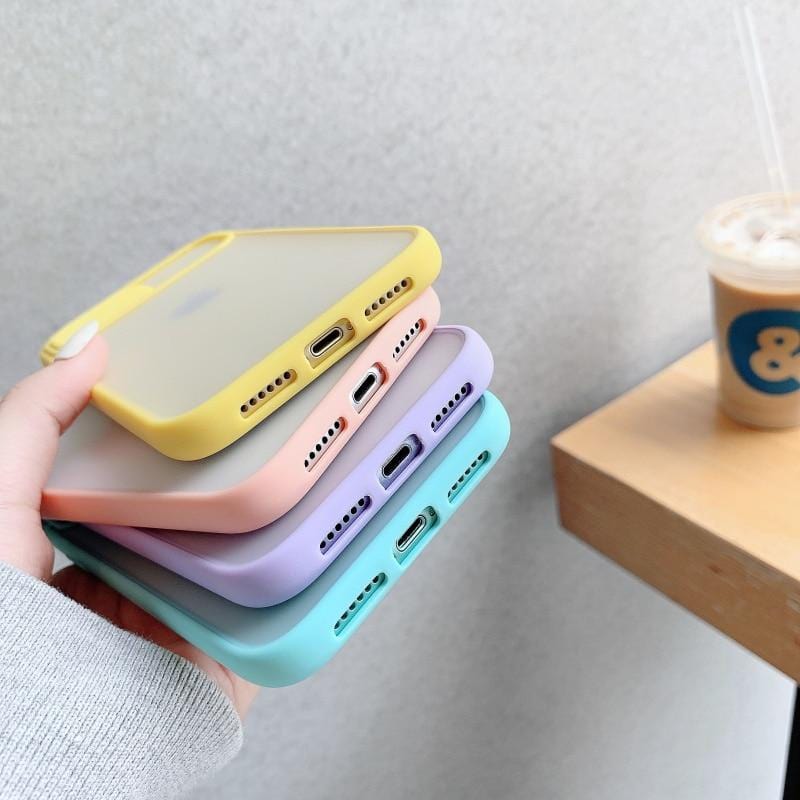 Camera Lens Protection Matte Silicone iPhone Case