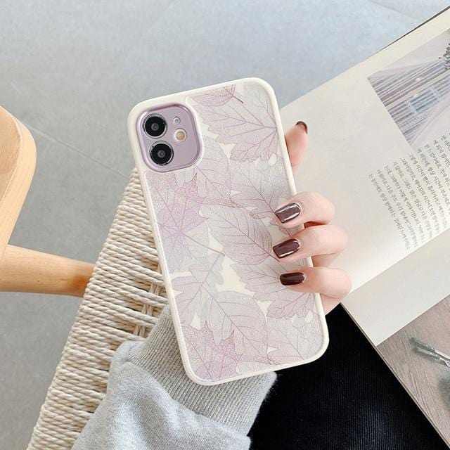 Vintage Leaves Shockproof TPU iPhone Case Apple