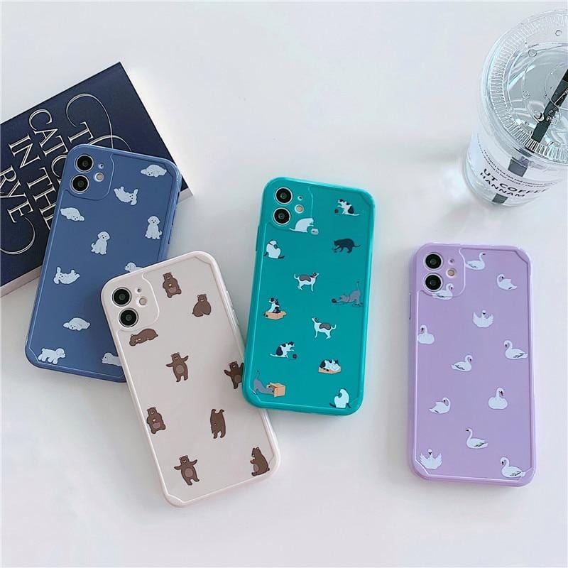 Cute Cartoon Animals Protective iPhone Case