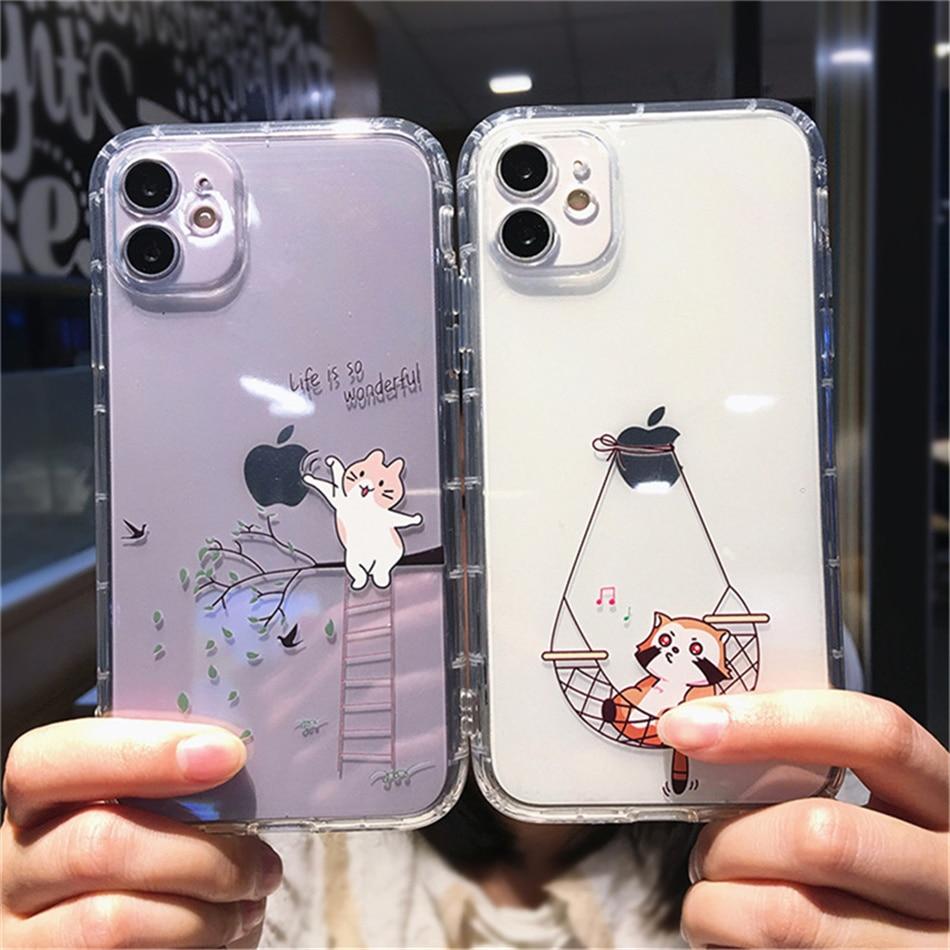 Cute Cat Painting Full Body Protective iPhone Case