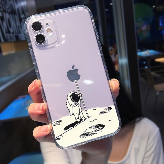 Cute Cartoon Astronaut Planet Full Body Protective iPhone Case