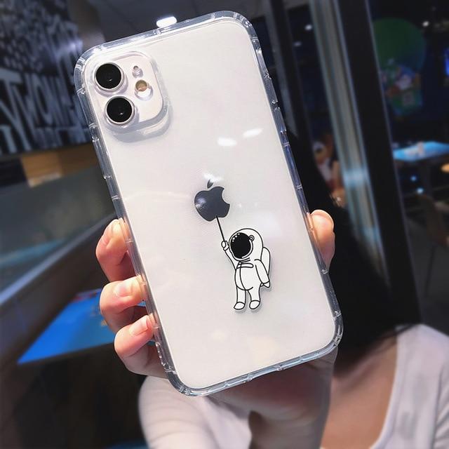 Cute Cartoon Astronaut Planet Full Body Protective iPhone Case