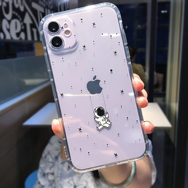 Cute Cartoon Astronaut Planet Full Body Protective iPhone Case