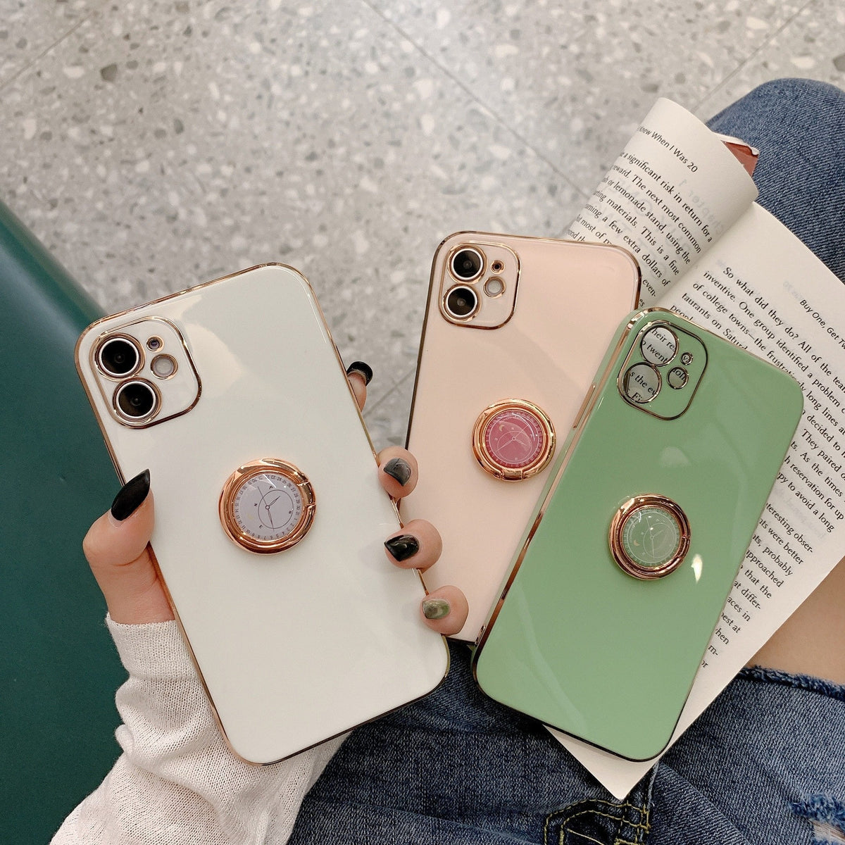 Ring Grip Holder Full Body Protective iPhone Case Apple