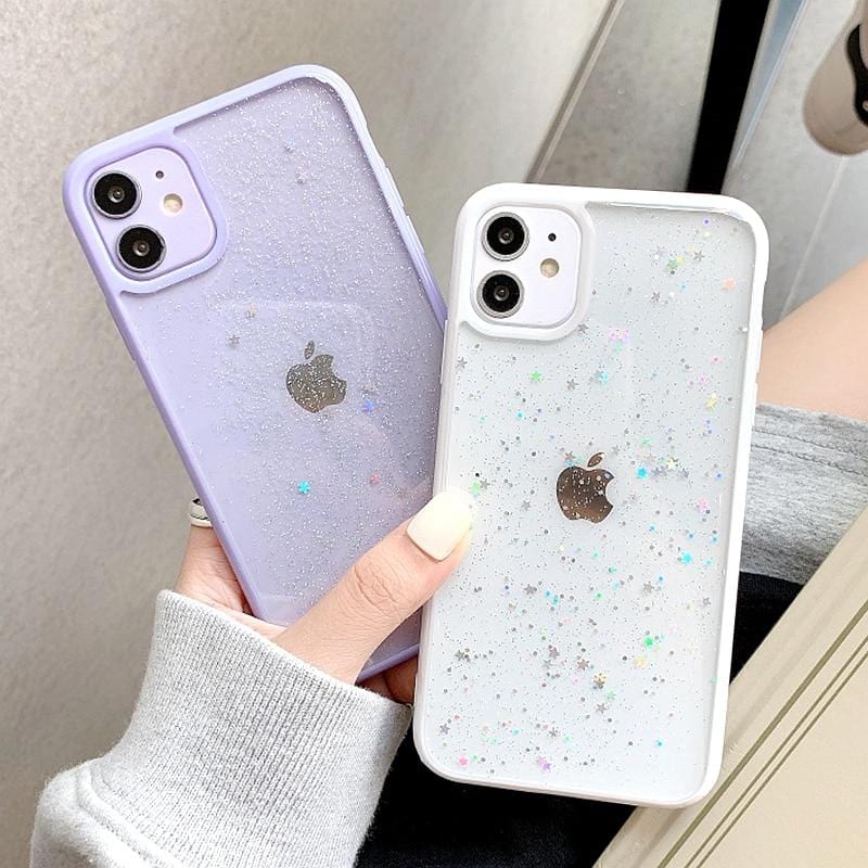 Glitter Star Sequins Soft Silicone iPhone Case