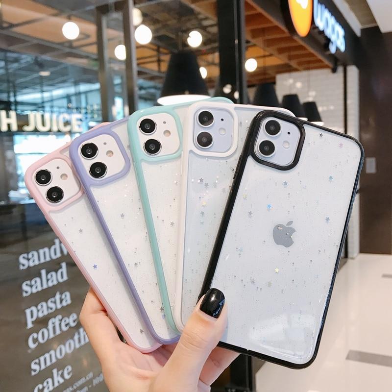 Glitter Star Sequins Soft Silicone iPhone Case