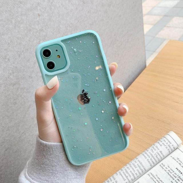 Glitter Star Sequins Soft Silicone iPhone Case