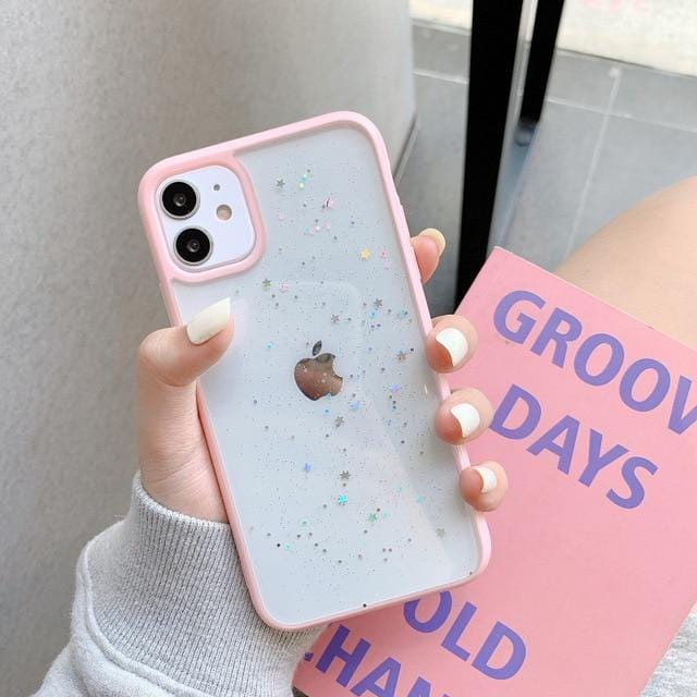 Glitter Star Sequins Soft Silicone iPhone Case