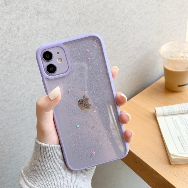 Glitter Star Sequins Soft Silicone iPhone Case