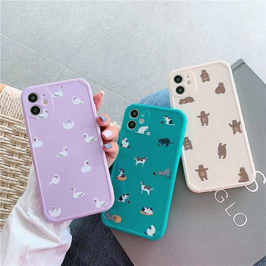 Cute Cartoon Animals Protective iPhone Case