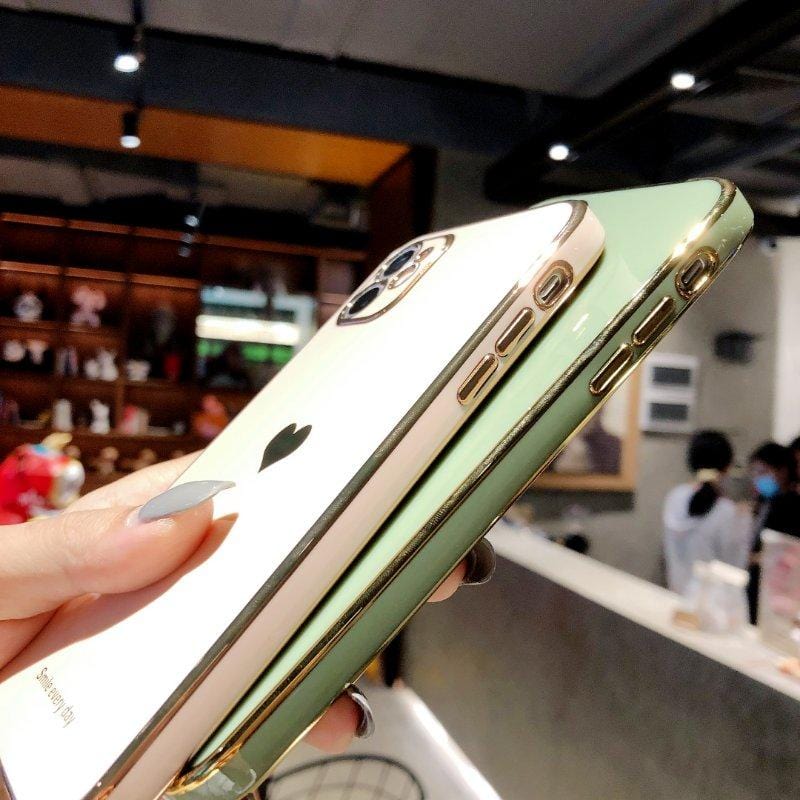 Protective Electroplated Love Heart iPhone Case Full Body Cover Apple