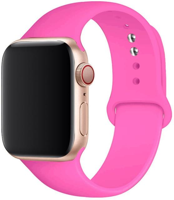 Silicone Strap Apple Watch Bands Compatible with Series 1-6 and SE
