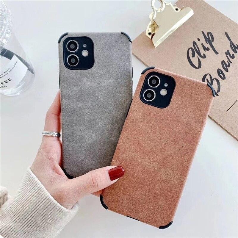 Suede Cloth iPhone Case Full Body Protective Phone Cover Apple