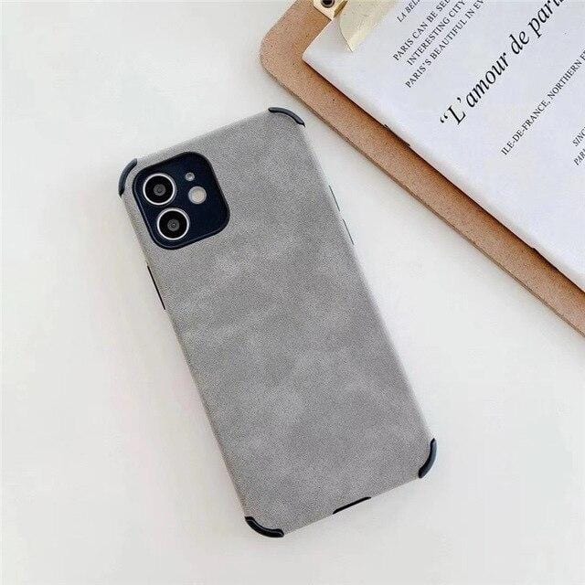 Suede Cloth iPhone Case Full Body Protective Phone Cover Apple