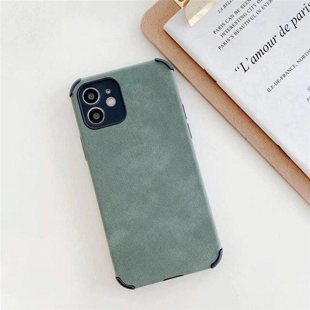 Suede Cloth iPhone Case Full Body Protective Phone Cover Apple